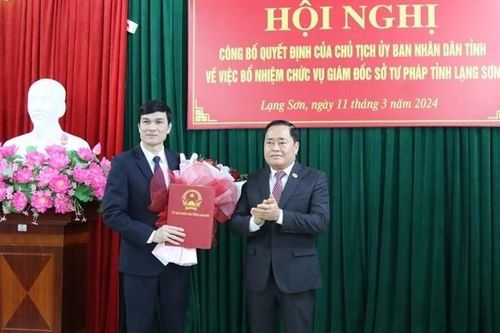 Lạng Sơn có tân Giám đốc Sở Tư pháp