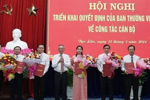 Bạc Liêu điều động, bổ nhiệm nhiều cán bộ chủ chốt