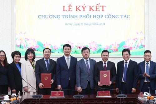 Các đơn vị thuộc Bộ TT&TT ký kết chương trình phối hợp với đơn vị của Bộ Tư pháp