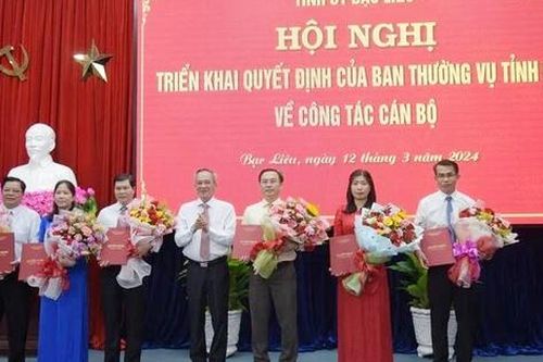 Bạc Liêu: Triển khai quyết định điều động, bổ nhiệm 17 cán bộ chủ chốt