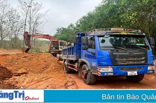 Phát hiện thêm hai vụ khai thác đất trái phép ở Gio Linh, Vĩnh Linh