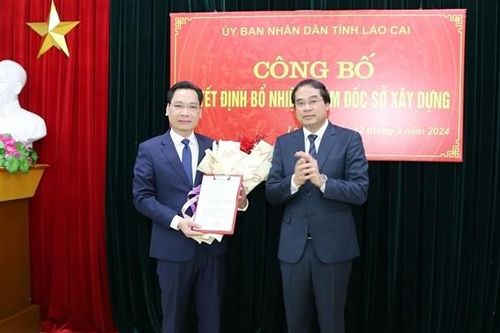 Lào Cai: Công bố quyết định bổ nhiệm Giám đốc Sở Xây dựng