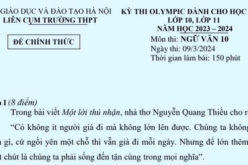 Đề thi Olympic Ngữ văn: Văn chương có giúp con người sống chậm lại?