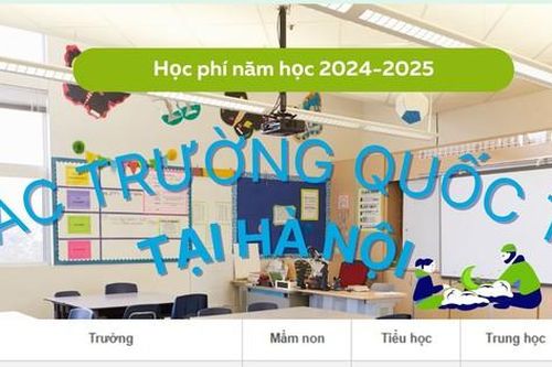 Học phí năm học 2024-2025 của 8 trường quốc tế tại Hà Nội