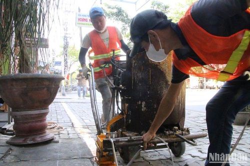Đà Nẵng đồng loạt ra quân triển khai phân định, kẻ vạch vỉa hè