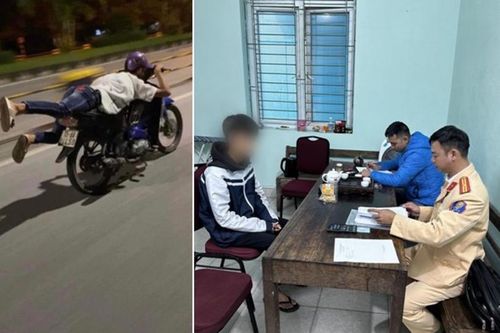 'Lộ' clip nằm trên yên xe điều khiển xe máy, nam thanh niên bị xử phạt