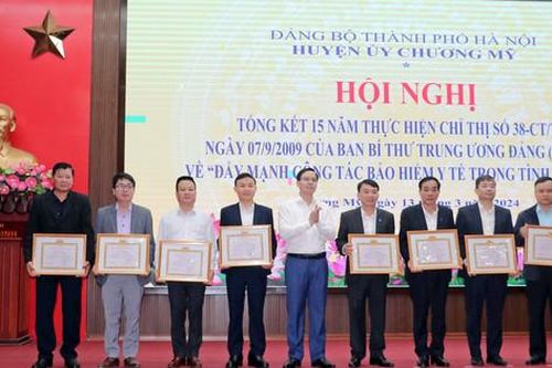 93,7% dân số huyện Chương Mỹ tham gia bảo hiểm y tế