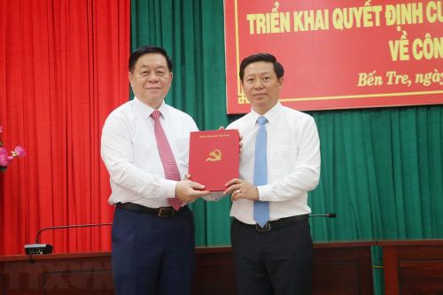 Ông Trần Thanh Lâm giữ chức Phó Bí thư Tỉnh ủy Bến Tre