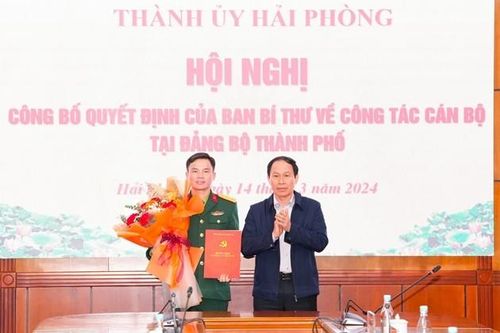 Chỉ huy trưởng Bộ Chỉ huy Quân sự TP Hải Phòng tham gia Ban Thường vụ Thành ủy