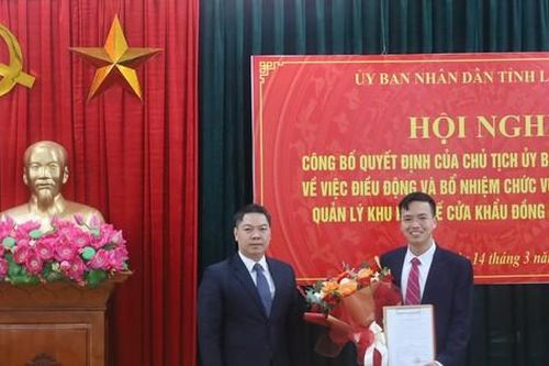 Bổ nhiệm Phó Trưởng ban Quản lý Khu kinh tế cửa khẩu Đồng Đăng- Lạng Sơn