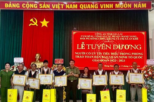 Tuyên dương 57 người có uy tín tiêu biểu trong phong trào toàn dân bảo vệ an ninh Tổ quốc