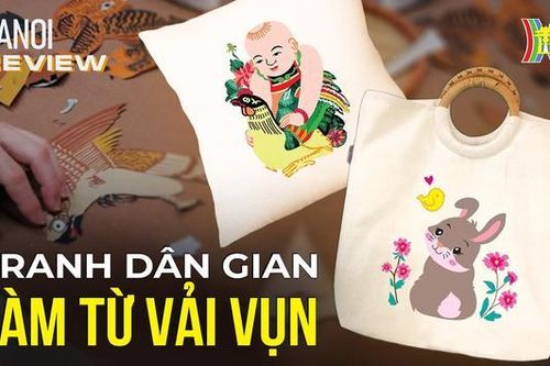 Vải vụn thành nguyên liệu làm tranh dân gian | Hà Nội Reviews | 14/03/2024