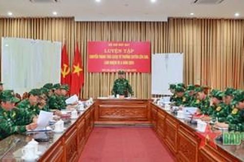 Bộ Chỉ huy Bộ đội Biên phòng tỉnh Đắk Lắk luyện tập chuyển trạng thái sẵn sàng chiến đấu