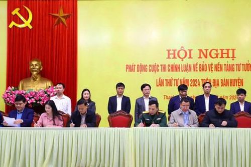 Thạch Thất tổ chức Cuộc thi chính luận về bảo vệ nền tảng tư tưởng của Đảng