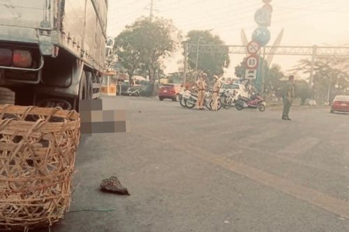Ô tô tải chở rau củ va chạm với xe máy ở cửa ngõ TP.HCM, hai chị em tử vong