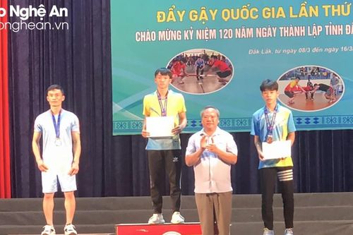 Vận động viên Nghệ An giành Huy chương Vàng tại Giải vô địch đẩy gậy quốc gia