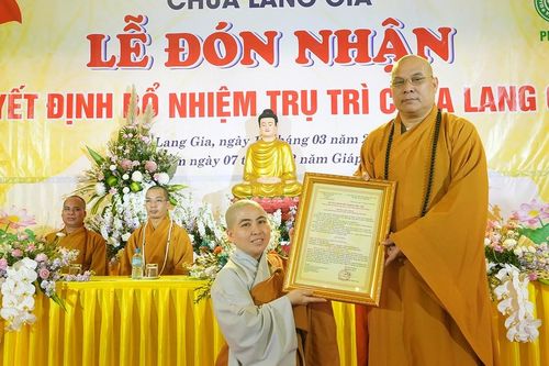 Hải Dương: Trao quyết định bổ nhiệm trụ trì chùa Lang Gia đến Sư cô Thích nữ Huệ Hương
