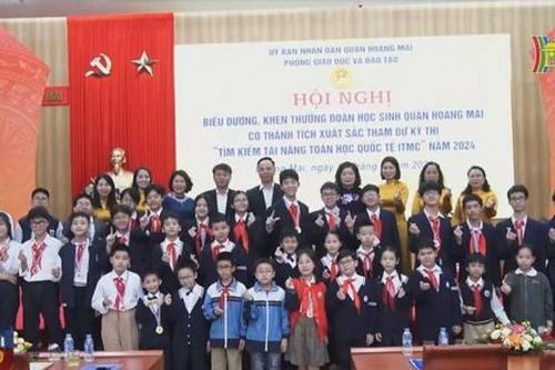 35 học sinh quận Hoàng Mai đạt huy chương Toán quốc tế