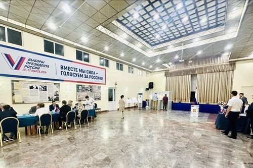 Cử tri Nga tại Việt Nam tiến hành bỏ phiếu bầu cử Tổng thống Liên bang Nga