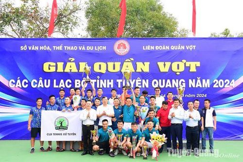 Bế mạc Giải quần vợt các câu lạc bộ tỉnh Tuyên Quang
