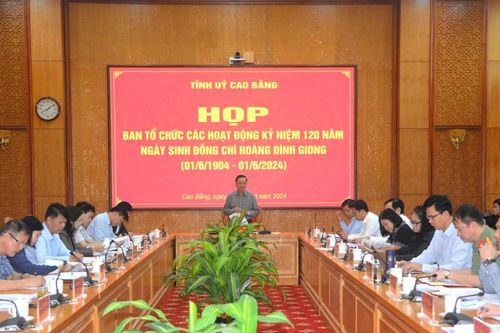 Họp Ban Tổ chức các hoạt động kỷ niệm 120 năm Ngày sinh đồng chí Hoàng Đình Giong