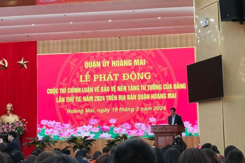 Quận ủy Hoàng Mai phát động cuộc thi chính luận năm 2024