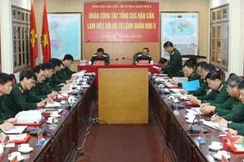 Tổng cục Hậu cần làm việc tại Bộ tư lệnh Quân khu 5