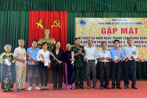 Gặp mặt kỷ niệm 45 năm ngày thành lập Trung đoàn 20 (687) Bộ đội Biên phòng Quân khu V