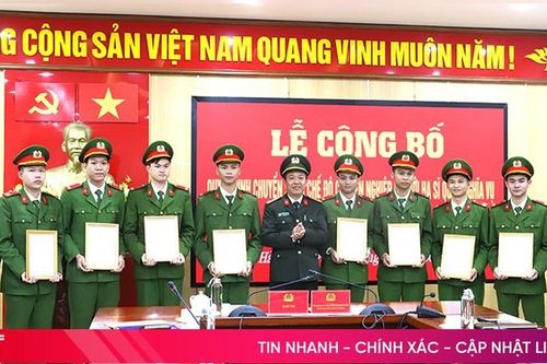 Công an Hà Tĩnh chuyển chế độ chuyên nghiệp cho 20 chiến sĩ nghĩa vụ