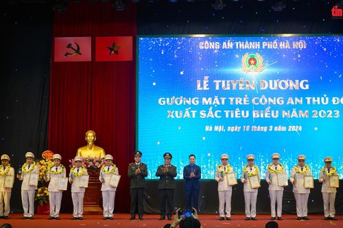 Tuyên dương 10 gương mặt trẻ Công an Thủ đô xuất sắc tiêu biểu năm 2023