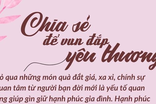 Chia sẻ để vun đắp yêu thương