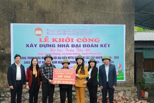 Khởi công xây dựng nhà Đại đoàn kết cho hộ cận nghèo huyện Thanh Oai