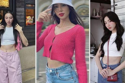 Bí quyết diện croptop khoe vòng eo 58 của Hoa hậu Thùy Tiên