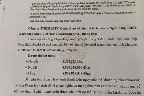 Vụ đòi nợ thẻ tín dụng 8,8 tỷ đồng: 2 bên thống nhất giải quyết hợp lý, hợp tình