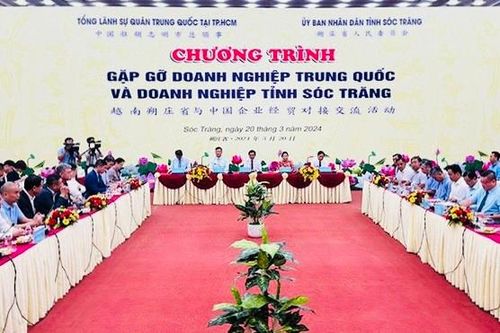 Nhiều doanh nghiệp Trung Quốc đến tỉnh Sóc Trăng tìm kiếm cơ hội đầu tư