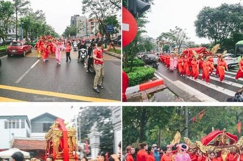 Hà Nội: Xem kiệu 'bay' giữa đường phố, nửa đêm mới về đến đình