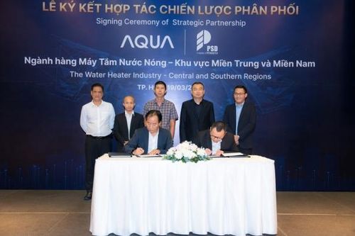 AQUA Việt Nam ký kết hợp tác với thành viên của Petrosetco về phân phối sản phẩm máy tắm nước nóng