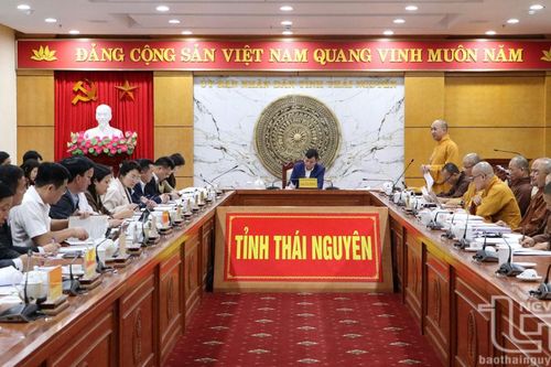 UBND tỉnh Thái Nguyên làm việc với Ban Trị sự Giáo hội Phật giáo Việt Nam tỉnh