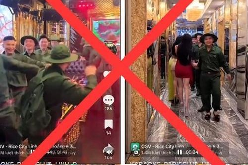 Xử lý nghiêm việc sử dụng trang phục thanh niên xung phong gây phản cảm của quán Karaoke Paris Club-Hud 2