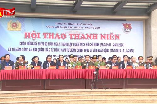 Tưng bừng Hội thao thanh niên Công an quận Bắc Từ Liêm và Nam Từ Liêm