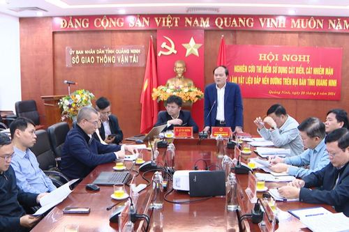Quảng Ninh: Mở rộng thí điểm dùng cát biển làm nền đường giao thông