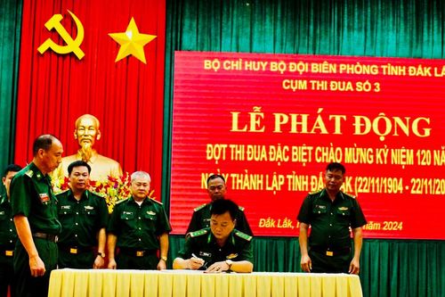 BĐBP Đắk Lắk phát động thi đua lập thành tích chào mừng kỷ niệm 120 năm Ngày thành lập tỉnh