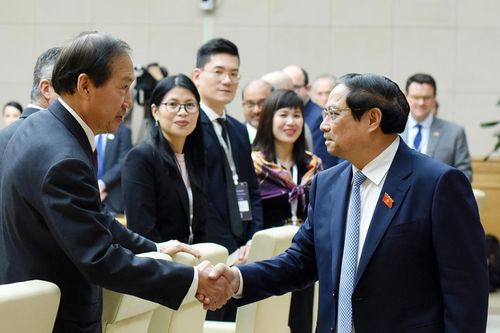 Thủ tướng Phạm Minh Chính tiếp các doanh nghiệp của Hội đồng Kinh doanh Hoa Kỳ-ASEAN