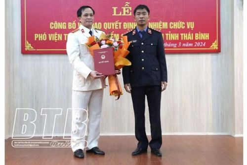 Ông Nguyễn Anh Đức được bổ nhiệm giữ chức Phó Viện trưởng Viện KSND tỉnh Thái Bình