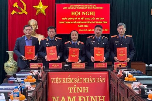 Cụm thi đua số 6 ngành Kiểm sát ký kết Giao ước thi đua năm 2024