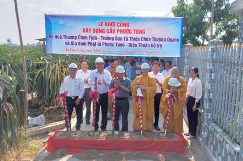 Long An: Ban Trị sự Phật giáo tỉnh khởi công xây dựng cầu bê-tông liên xã Phước Tùng