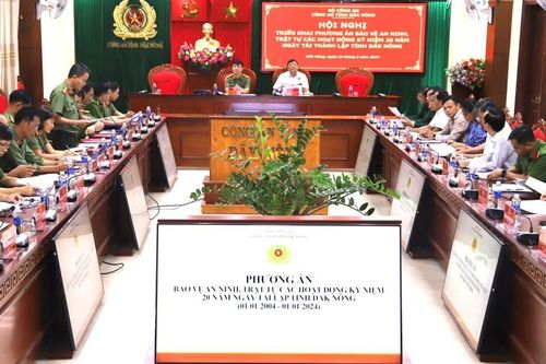 Công an Đắk Nông triển khai phương án bảo vệ ANTT Lễ kỷ niệm 20 năm Ngày tái lập tỉnh