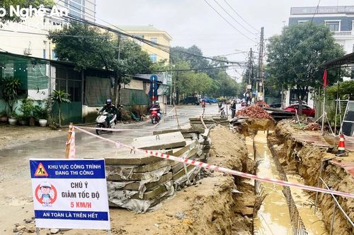 Nâng cấp đường Hải Thượng Lãn Ông (TP. Vinh): Giải phóng mặt bằng đến đâu, thi công đến đó