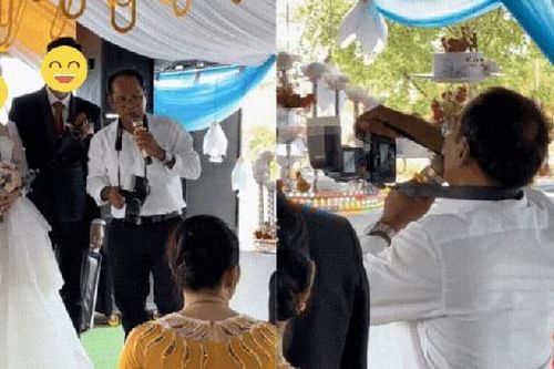 Video về MC đám cưới kiêm luôn thợ chụp ảnh khiến dân mạng thích thú