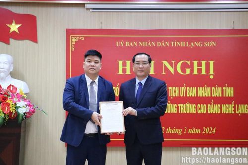 Công bố quyết định bổ nhiệm Phó Hiệu trưởng Trường Cao đẳng nghề Lạng Sơn